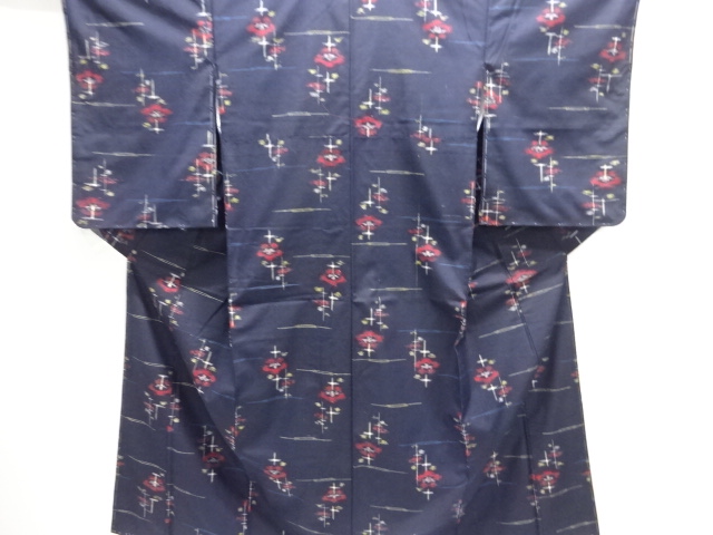 SALE!! JAPANESE KIMONO / TSUMUGI / FLOWER 