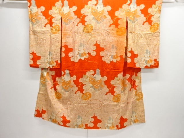 SALE!! JAPANESE KIMONO / ANTIQUE NISHIKI KIMONO FOR SUMMER GOSHO NINGYO PATTE