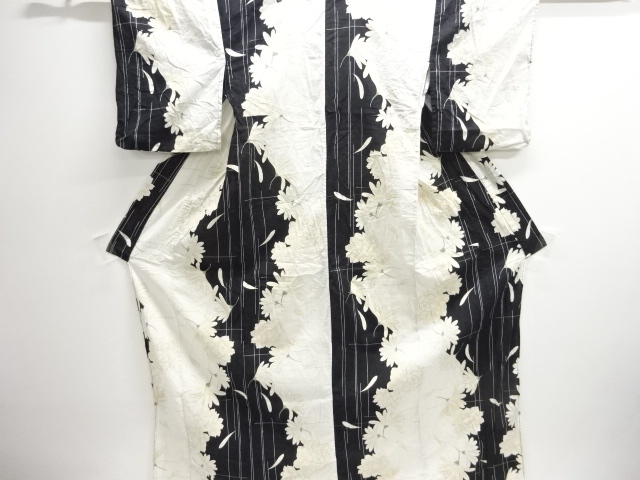 SALE!! JAPANESE KIMONO / COTTON RED PLUM BLOSSOM PATTERN YUKATA
