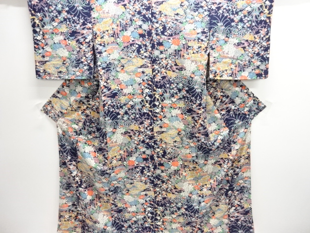 JAPANESE KIMONO / KOMON / STREAM WATER & PLANT 