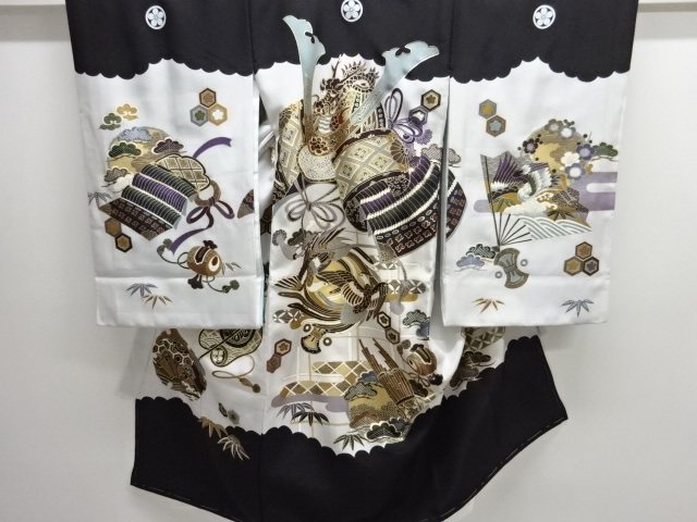 JAPANESE KIMONO / BOYS KIMONO / KABUTO PATTERN (INNER SLEEVES / JUBAN 