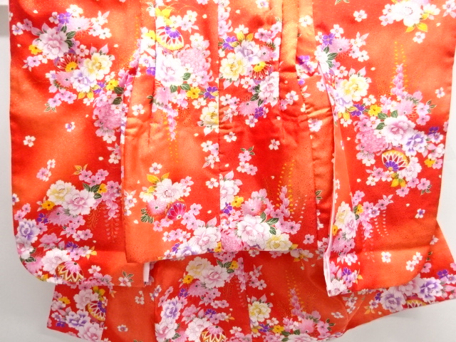 JAPANESE KIMONO / CHILDRENS KIMONO / FLOWER / BALL PATTERNS (INCLUDES 