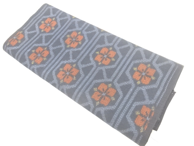 SALE!! JAPANESE KIMONO / ANTIQUE FLORAL PATTERN WOVEN KIMONO ARAIHARI
