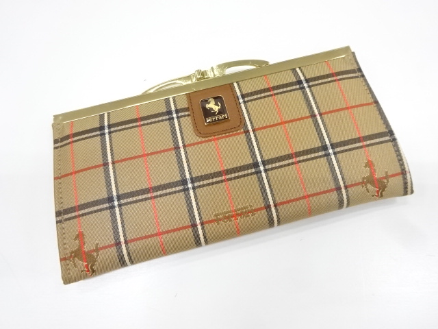 SALE!! JAPANESE KIMONO / RECYCLED FERRARI PURSE / A CLASP CLOSURE