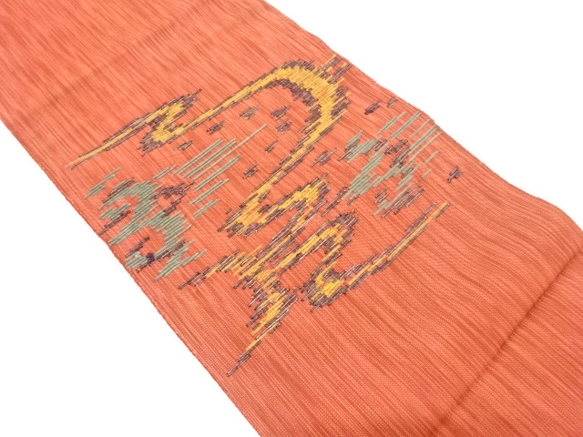 SALE!! JAPANESE KIMONO / ANTIQUE NAGOYA OBI / SILK / WOVEN MIST