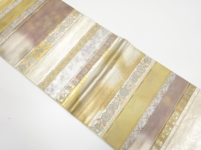 SALE!! JAPANESE FUKURO OBI / WOVEN FLORAL SARASA