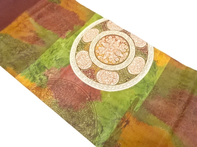 SALE!! JAPANESE NAGOYA OBI / WOVEN FLOWER