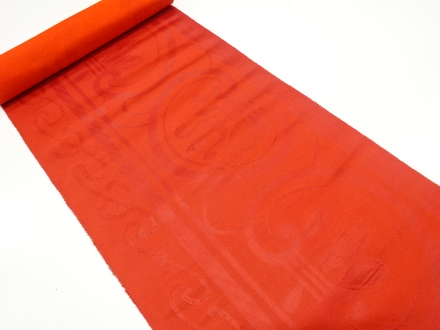 SALE!! JAPANESE KIMONO / ANTIQUE BOLT FOR OBI / SILK / URUSHI / WOVEN SARASA PATTERN