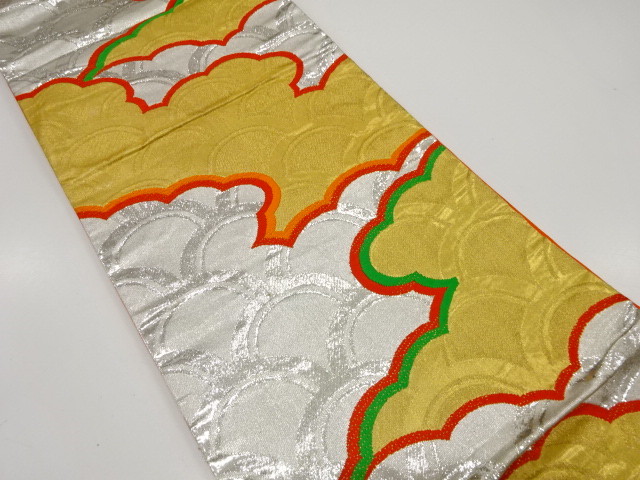 SALE!! JAPANESE KIMONO / ANTIQUE OBI FOR KIDS / SILK / WOVEN CLOUDS