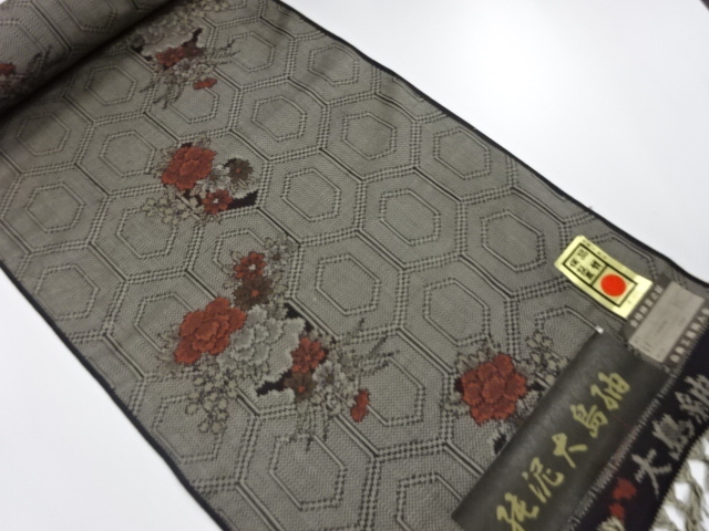 アンティーク　正絹　紬　着尺反物