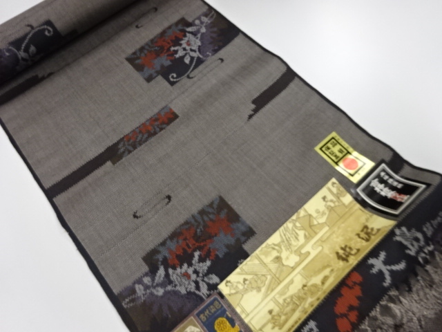 アンティーク　正絹　紬　着尺反物