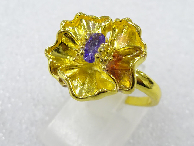 SALE!! COLORED STONE FASHION RING / JP SIZE 15