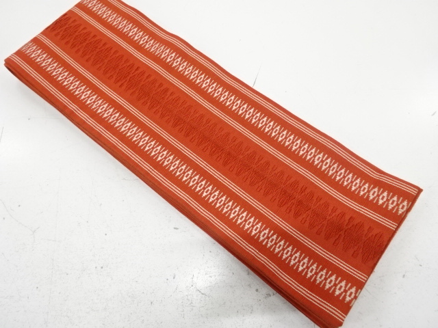 SALE!! JAPANESE KIMONO / ANTIQUE HANHABA OBI / WOVEN RHOMBUS