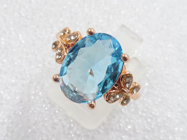 SALE!! JAPANESE KIMONO / ANTIQUE COLORED STONE RING (SIZE 20)