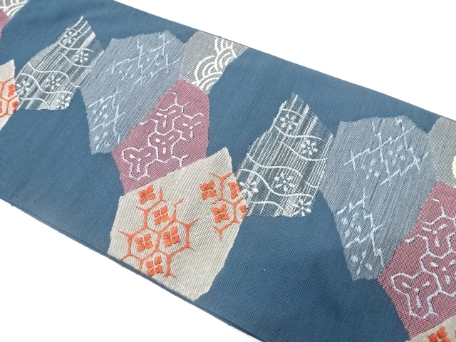 SALE!! JAPANESE KIMONO / ANTIQUE NAGOYA OBI / SILK / WOVEN CLASSICAL PATTERN