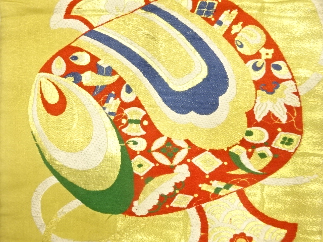 SALE!! JAPANESE KIMONO / ANTIQUE NAGOYA OBI / SILK / WOVEN MALLET