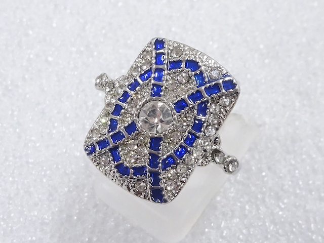 SALE!! JAPANESE KIMONO / ANTIQUE COLORED STONE RING (SIZE 13.5)