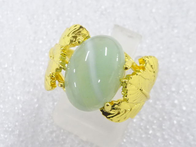 SALE!! JAPANESE KIMONO / ANTIQUE COLORED STONE RING (SIZE 16.5)