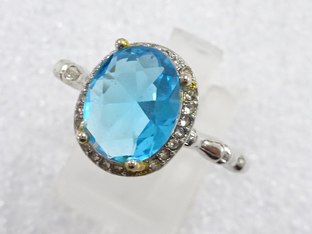 SALE!! JAPANESE KIMONO / ANTIQUE COLORED STONE RING (SIZE 21.5)
