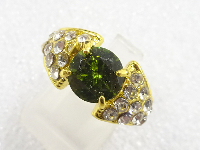 SALE!! JAPANESE KIMONO / ANTIQUE COLORED STONE RING (SIZE 13)