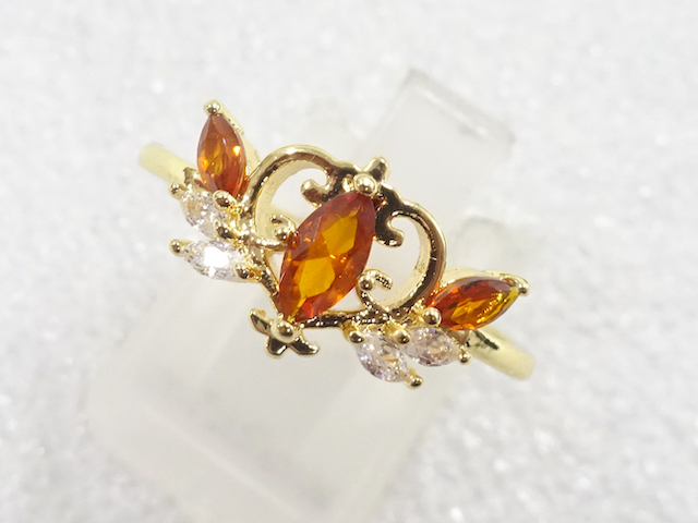 SALE!! JAPANESE KIMONO / ANTIQUE COLORED STONE RING (SIZE 16)