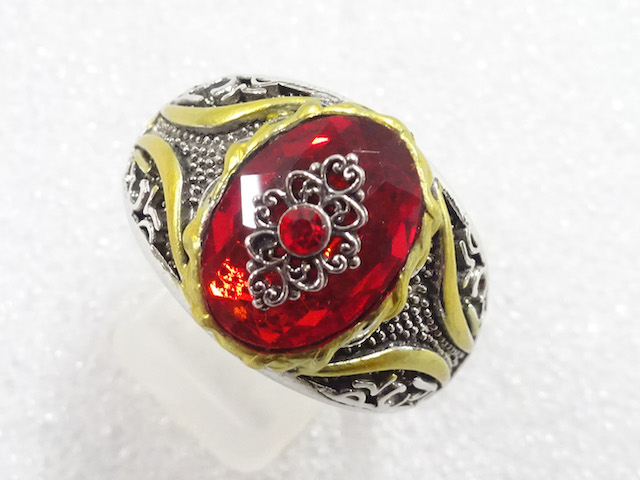 SALE!! JAPANESE KIMONO / ANTIQUE COLORED STONE RING (SIZE 28)