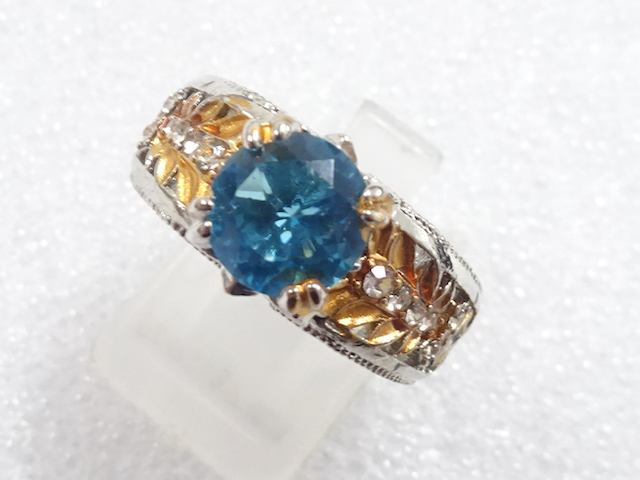 SALE!! JAPANESE KIMONO / ANTIQUE COLORED STONE RING (SIZE 11.5)
