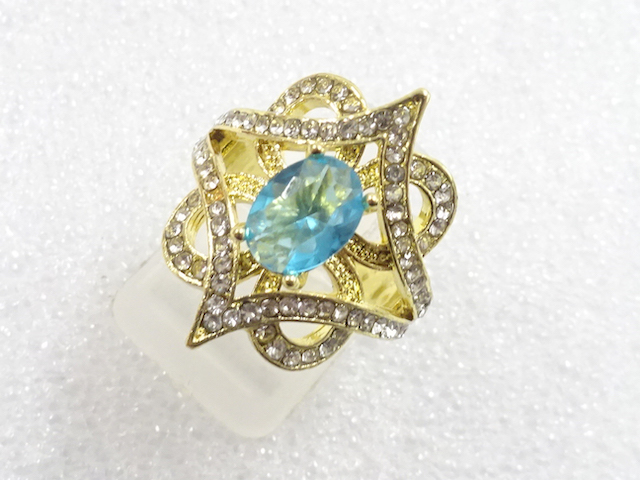 SALE!! JAPANESE KIMONO / ANTIQUE COLORED STONE RING (SIZE 10)