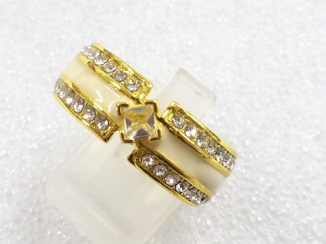 SALE!! JAPANESE KIMONO / ANTIQUE CRYSTAL RING (SIZE 20)