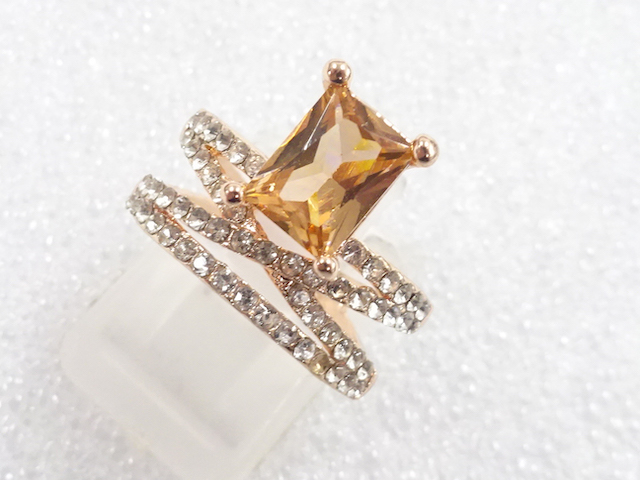 SALE!! COLORED STONE FASHION RING / JP SIZE 10.5