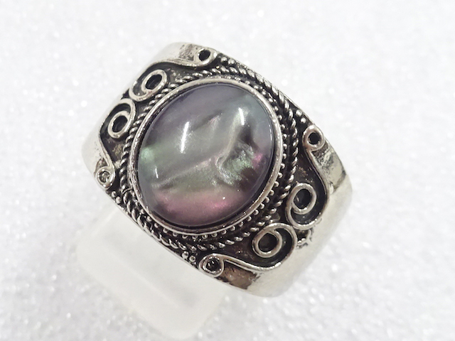 SALE!! JAPANESE KIMONO / ANTIQUE COLORED STONE RING (SIZE 26)