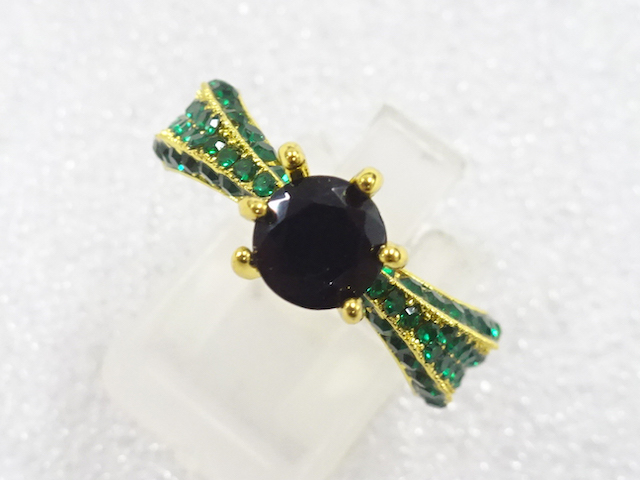SALE!! JAPANESE KIMONO / ANTIQUE COLORED STONE RING (SIZE 18)