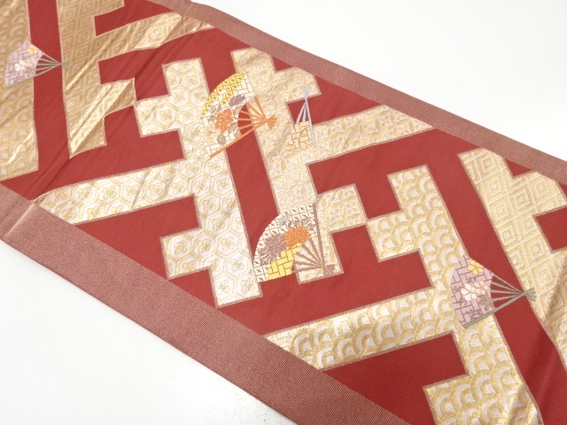 SALE!! JAPANESE FUKURO OBI / WOVEN FLOWER CLASSICAL PATTERN