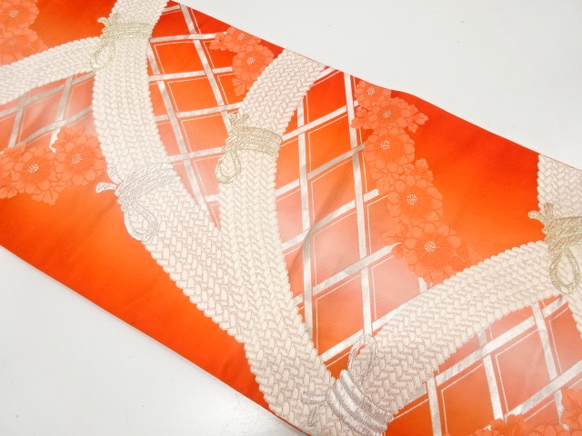 SALE!! JAPANESE FUKURO OBI / WOVEN KIKU
