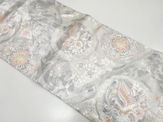 SALE!! JAPANESE FUKURO OBI / SAGANISHIKI / WOVEN FLOWER CREST