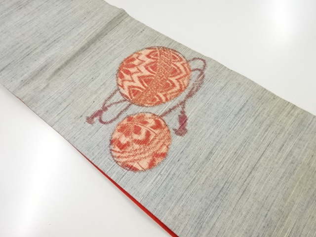 アンティーク　毬模様織り出し袋帯（材料）