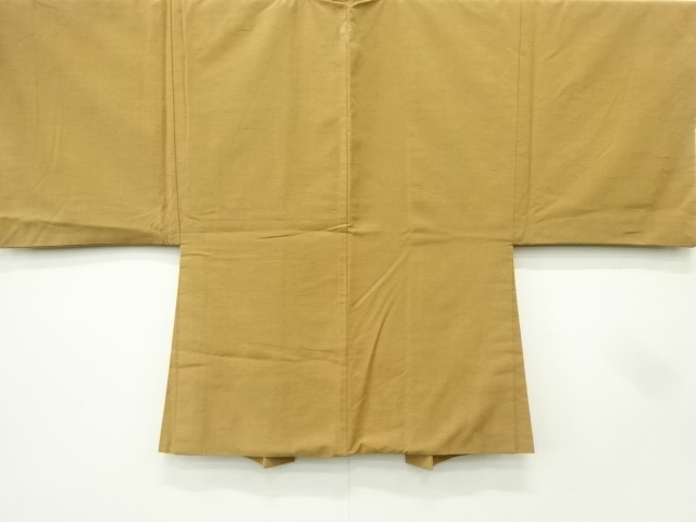 リサイクル　手織り真綿紬一つ紋男物羽織(キングサイズ)