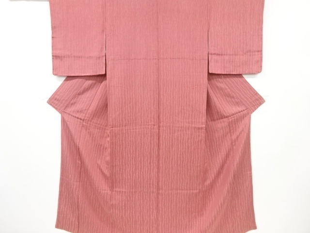 SALE!! JAPANESE KIMONO / VINTAGE IROMUJI KIMONO / WOVEN WAVY STRIPE