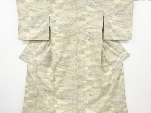 SALE!! JAPANESE KIMONO / ANTIQUE KIMONO / SILK / HAND WOVEN TSUMUGI / ABSTRACT
