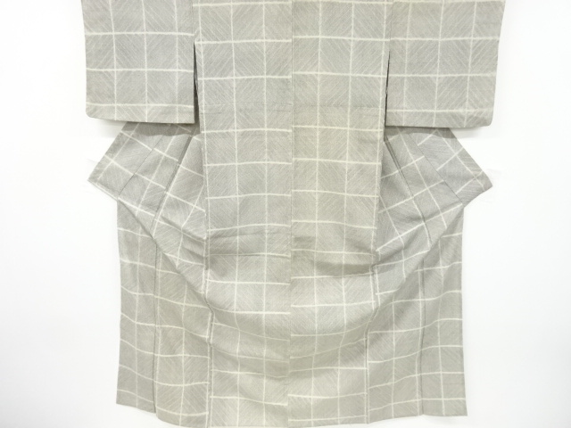 SALE!! JAPANESE KIMONO / ANTIQUE HITOE KIMONO / SILK / HON-SHIOZAWA / WOVEN RHOMBUS