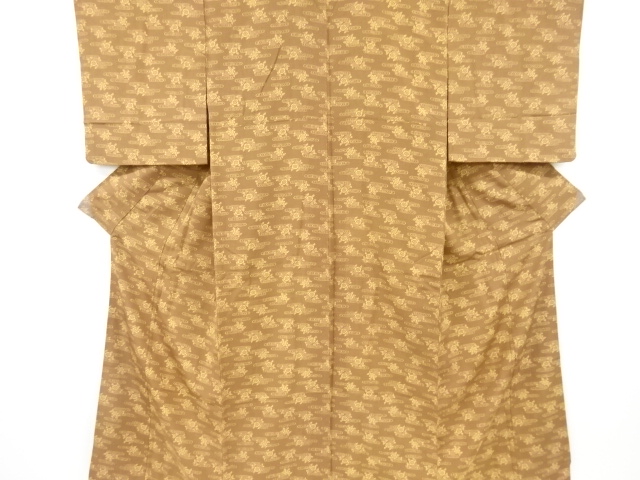 SALE!! JAPANESE KIMONO / VINTAGE KOMON KIMONO / SILK / SPIRAL & FLOWER