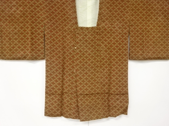 SALE!! JAPANESE KIMONO / VINTAGE MICHIYUKI COAT / SILK / ABSTRACT FLOWER