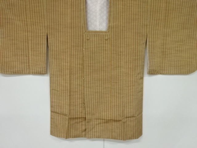 SALE!! JAPANESE KIMONO / VINTAGE MICHIYUKI COAT / WOVEN STRIPE