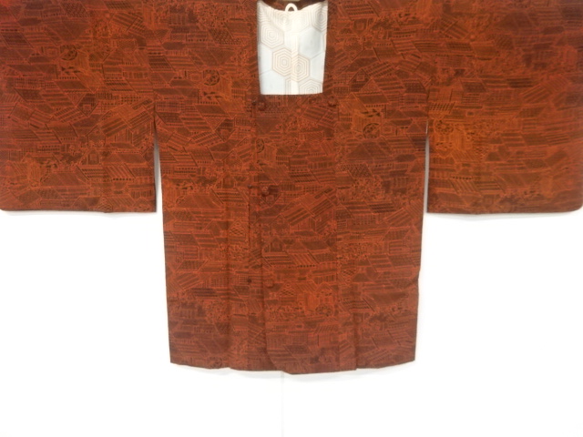 SALE!! JAPANESE KIMONO / VINTAGE MICHIYUKI COAT / SILK / SCENERY