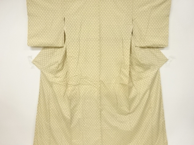 SALE!! JAPANESE KIMONO / ANTIQUE KIMONO / SILK / HAND WOVEN TSUMUGI / ABSTRACT TATEWAKU PATTERN