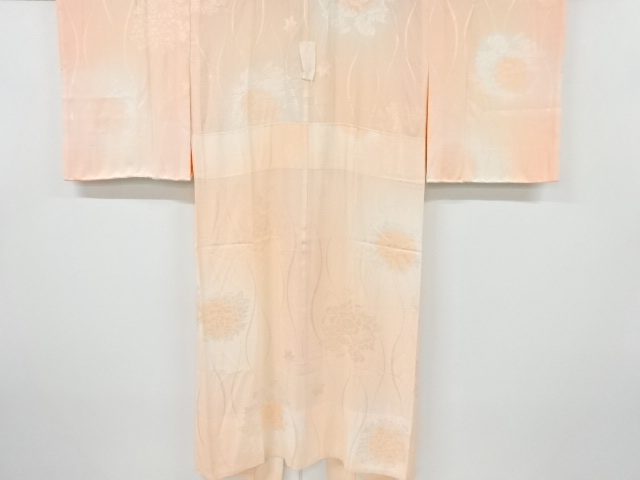 SALE!! JAPANESE KIMONO / VINTAGE HITOE JUBAN / SILK / WOVEN FLOWER KUSUDAMA PATTERN