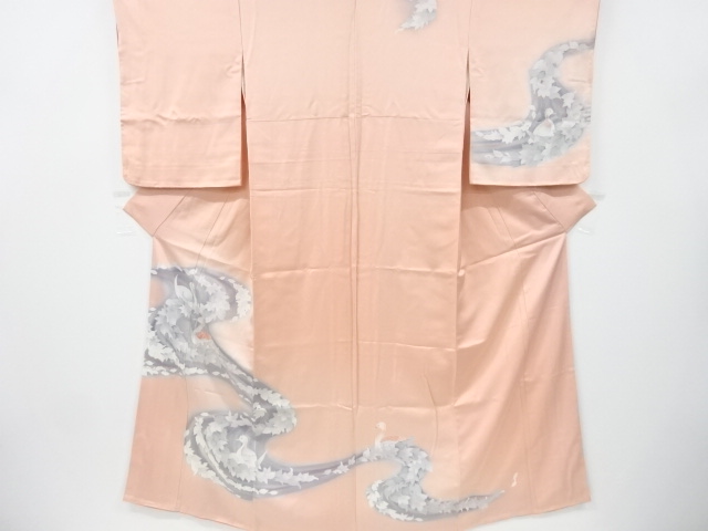 SALE!! JAPANESE KIMONO / VINTAGE HOMONGI / SILK / EMBROIDERY / LEAVES