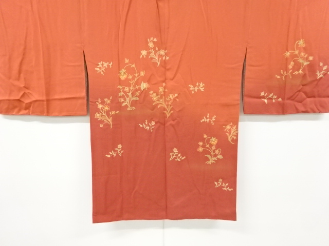 SALE!! JAPANESE KIMONO / VINTAGE UNUSED MICHIYUKI COAT / SILK / EMBROIDERY / CHINESE FLOWER