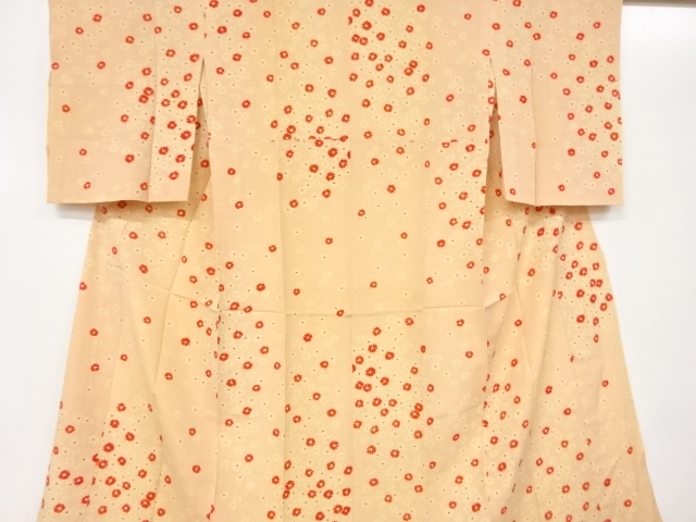 JAPANESE KIMONO / ANTIQUE HITOE JUBAN / SILK / KIKU