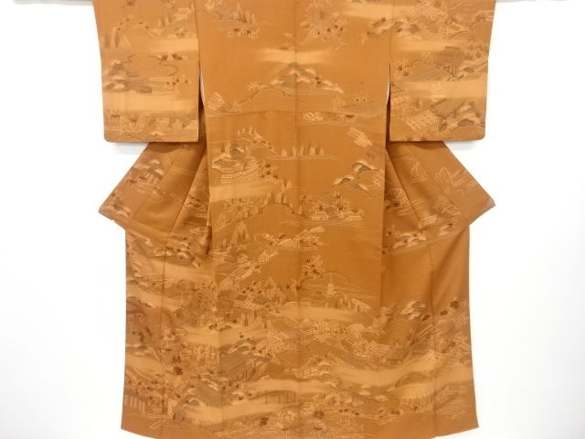 SALE!! JAPANESE KIMONO / VINTAGE HOMONGI / SILK / EMBROIDERY / PEOPLE IN THE PAST